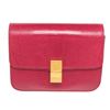 Image 1 : Celine Red Lizard Skin Leather Medium Box Shoulder Bag