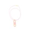 Image 1 : Hermes Maillon Pendant Choker Silk Cord with Metal and Enamel Pink