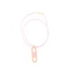 Image 1 : Hermes Maillon Pendant Choker Silk Cord with Metal and Enamel Pink