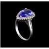 Image 4 : 2.97 ctw Tanzanite and Diamond Ring - 14KT White Gold