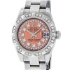 Image 1 : Rolex Ladies Stainless Steel Quickset Salmon String Diamond Datejust Wristwatch