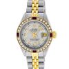 Image 2 : Rolex Ladies 2 Tone Grey Diamond & Ruby 26MM Datejust Wristwatch