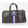 Image 1 : Goyard Black Chevron Coated Canvas Croix Jules ay Satchel Bag