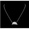 Image 1 : 14KT White Gold 2.56 ctw Diamond Pendant With Chain