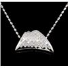 Image 2 : 14KT White Gold 2.56 ctw Diamond Pendant With Chain