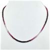 Image 2 : $1000 Silver RUBY(41.15ct) Shaded Necklace