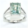 Image 1 : $1000 Silver Moissanite(4.1ct) Ring