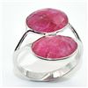 Image 1 : $200 Silver DYED RUBY (11.7ct) Ring