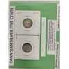 Image 3 : 1911 CANADIAN LARGE 1 CENT;  HISTORIC 1930, 1931, 1934: GEORGE V .05¢ (silver five cent);  1-1954 $2