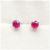 Image 1 : RUBY AND SILVER EARINGS