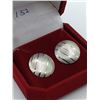 Image 1 : Sterling Silver 'Button' design Earrings, retail $100.00