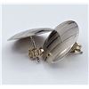 Image 2 : Sterling Silver 'Button' design Earrings, retail $100.00