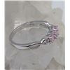 Image 2 : Sterling Silver 4x3mm Pink CZ Ring, W/A $420.00