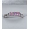 Image 3 : Sterling Silver 4x3mm Pink CZ Ring, W/A $420.00