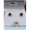 Image 2 : 14kt. White Gold 3.8x3.8mm genuine Garnet stud Earrings, 0.75cts of Garnet, W/A $630.00, Garnet is t