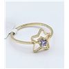 Image 2 : 10kt. Yellow Gold 3mm genuine Tanzanite Baby "Star" Ring, 0.2cts of Tanzanite, Size 4, W/A $1235.00,