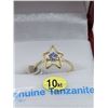 Image 3 : 10kt. Yellow Gold 3mm genuine Tanzanite Baby "Star" Ring, 0.2cts of Tanzanite, Size 4, W/A $1235.00,