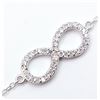 Image 1 : Sterling Silver CZ "Infinity-Style" Bracelet, W/A $590.00