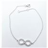 Image 2 : Sterling Silver CZ "Infinity-Style" Bracelet, W/A $590.00