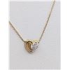 Image 3 : 10kt. Yellow Gold CZ heart Adjustable Necklace, W/A $800.00