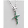 Image 1 : Sterling Silver genuine Emerald Pendant, 6 Emerald (0.35cts), W/A $635.00, Emerald is the birthstone