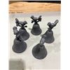 Image 1 : FIVE BRASS BELLS WITH BIRDS