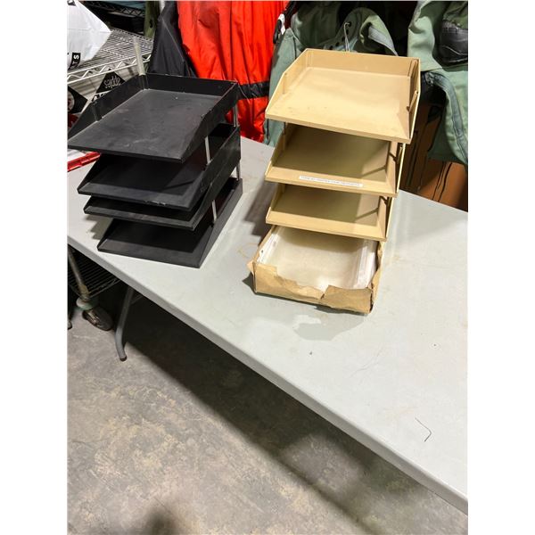 INCOMING/OUTGOING PAPERWORK TRAYS AND PAGE PROTECTORS