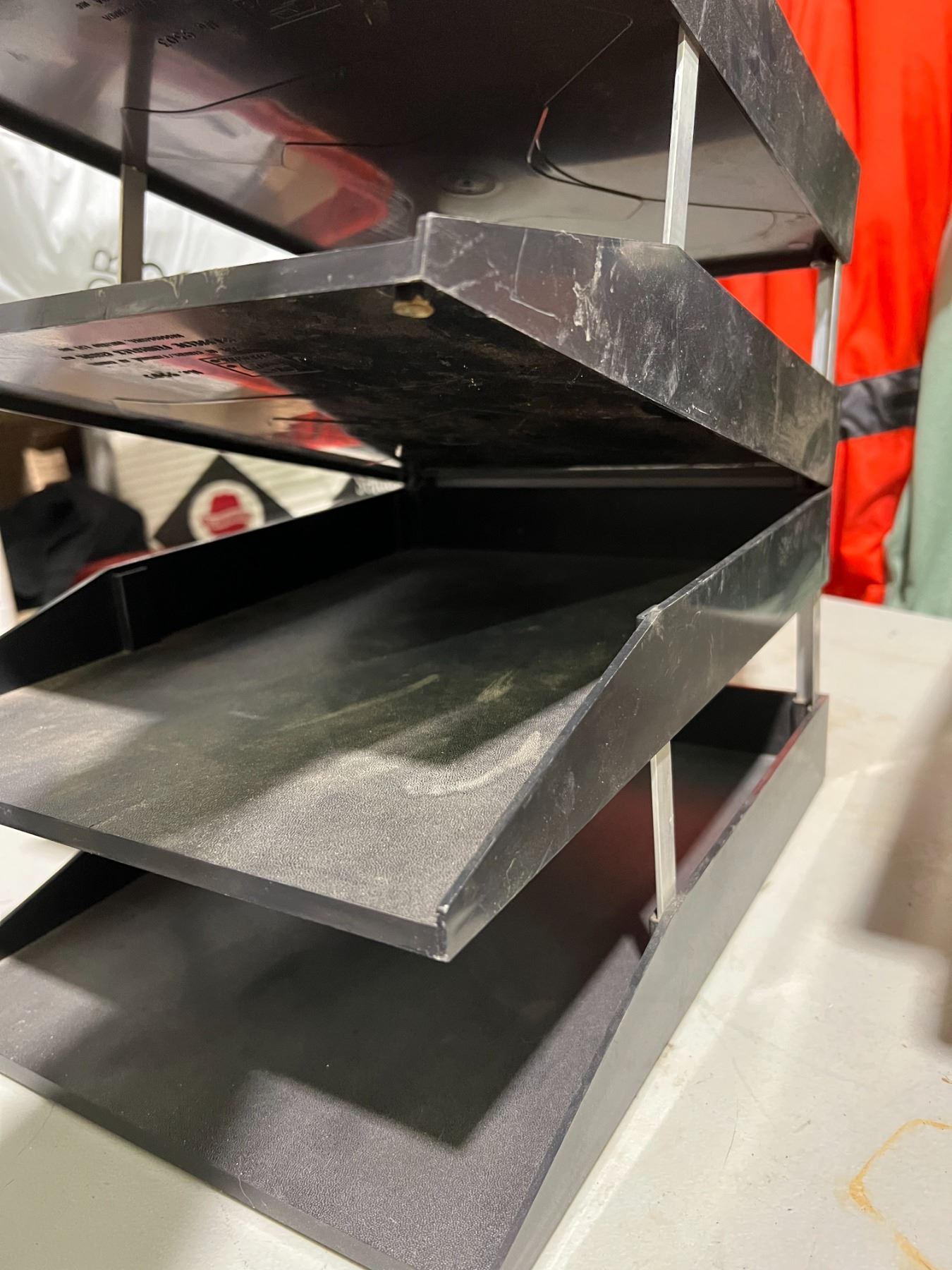 INCOMING/OUTGOING PAPERWORK TRAYS AND PAGE PROTECTORS