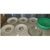 Image 1 : PIE PLATE RECIPE DISHES (QTY 5) THREE PIE DISHES & TUPPERWARE