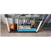 Image 3 : GARDEN IMPLIMENT RACK FULL OF GARDENING TOOLS: AXE, SHOVEL, RAKE, EDGE TRIMMER, BROOM PSI