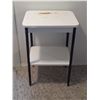 Image 1 : METAL STAND - WHITE ENAMEL, 2 SHELF
