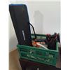 Image 1 : TOOLS: BOX OF SAWS, PLUMBING SNAKE & CORDLESS DRILL