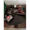 Image 2 : TOOLS: BOX OF SAWS, PLUMBING SNAKE & CORDLESS DRILL