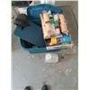 Image 1 : LARGE ASSORTMENT Of PAINT SUPPLIES c/w STORAGE BIN