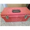 Image 9 : RED TOOL BOX: POLY incl's: WRENCHED & SOCKETS c/w AIRCO CORDLESS 14V DRILL BASE & BATTERY