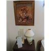 Image 4 : NIGHT STAND/END TABLE; LAMPS & PICTURES