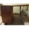 Image 1 : SIDEBOARD 29 1/2"h X 42"w X 14"d 3-DRAWER, 2-DOOR SIDEBOARD w/ FOLDING EXTENSION TABLE (22 3/4" X 42
