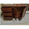 Image 3 : SIDEBOARD 29 1/2"h X 42"w X 14"d 3-DRAWER, 2-DOOR SIDEBOARD w/ FOLDING EXTENSION TABLE (22 3/4" X 42