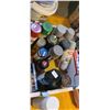 Image 9 : ASSORTED PAINTS(SPRAYS, QTS, & GALS); FLOOR LEVEL/PATCH, CAULKING GUNS w/ CAULK