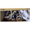 Image 8 : DOUBLE SIDED KNITTING BIN w/ LARGE MASS QTY. VINTAGE & ANTIQUE BUTTONS, etc.