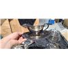 Image 10 : VARIOUS SILVER & SILVER PLATTED SILVERWARE: CANDLE HOLDERS, GRAVY BOAT, NAPKIN RINGS, GLASS INSERTS,
