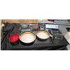 Image 1 : GLASSWARE, PYREX, BOWLS, s& p SHAKERS, VEGETABLE SLICER, LADY BUG TIMER, AND OTHER MISC. (SEE IMAGES