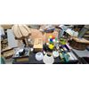 Image 1 : TINS, VANILA EXTRACT, SLIDE REEL PROJECTOR, LAMPS