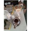 Image 1 : CANDY DISHES:TIERED; CRYSTAL 'PINWHEEL' CANDY DISH; Incl's BRANDY/SHERRY STEMWARE-ETCHED- VINEGAR &