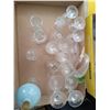 Image 9 : CANDY DISHES:TIERED; CRYSTAL 'PINWHEEL' CANDY DISH; Incl's BRANDY/SHERRY STEMWARE-ETCHED- VINEGAR &