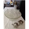 Image 1 : LARGE GLASS COFFEE INFUSER INCL: SUGAR BOWL & CREAMER SET c/w PARTY TABLE LINEN, PUNCH BOWL & GLASSE