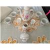 Image 2 : COMPLETE COFFEE SERVING SET ROMANIAN MADE - INCL: 3-PC MATCHING DOILIES + OIL & VINEGAR DECANTER  SE