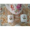 Image 8 : COMPLETE COFFEE SERVING SET ROMANIAN MADE - INCL: 3-PC MATCHING DOILIES + OIL & VINEGAR DECANTER  SE