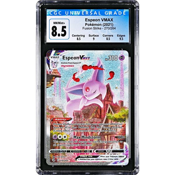 Pokemon: Espeon VMAX Fusion Strike (Alt Art) (CGC 8.5)