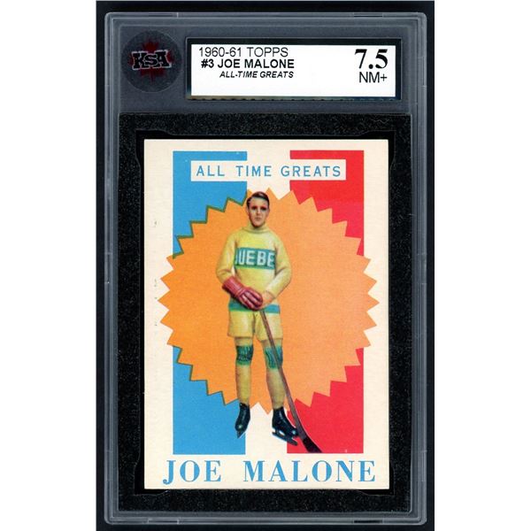 1960-61 Topps #3 Joe Malone ATG (KSA 7.5)